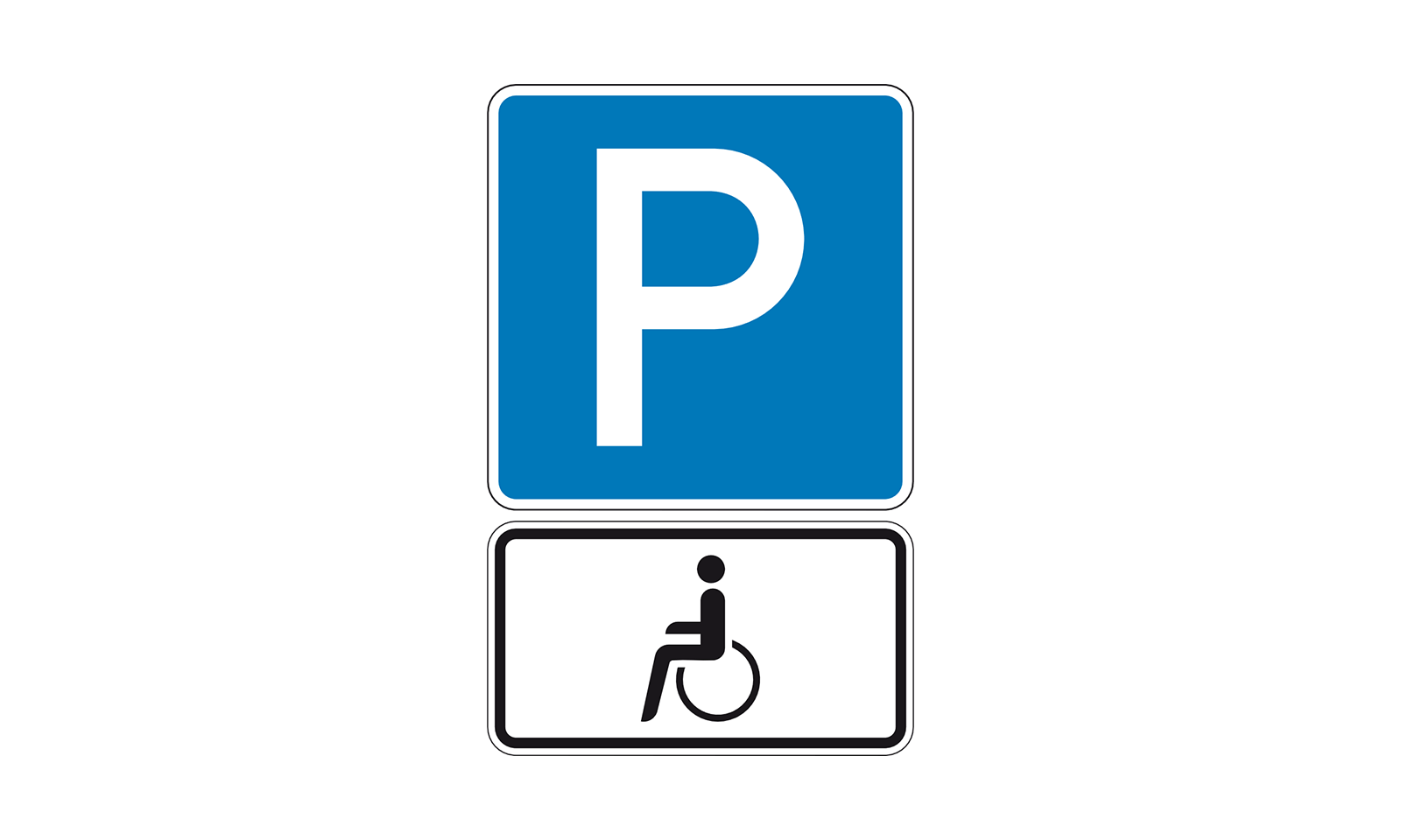 Verkehrszeichen Schwerbehinderte mit Parkausweis kaufen?